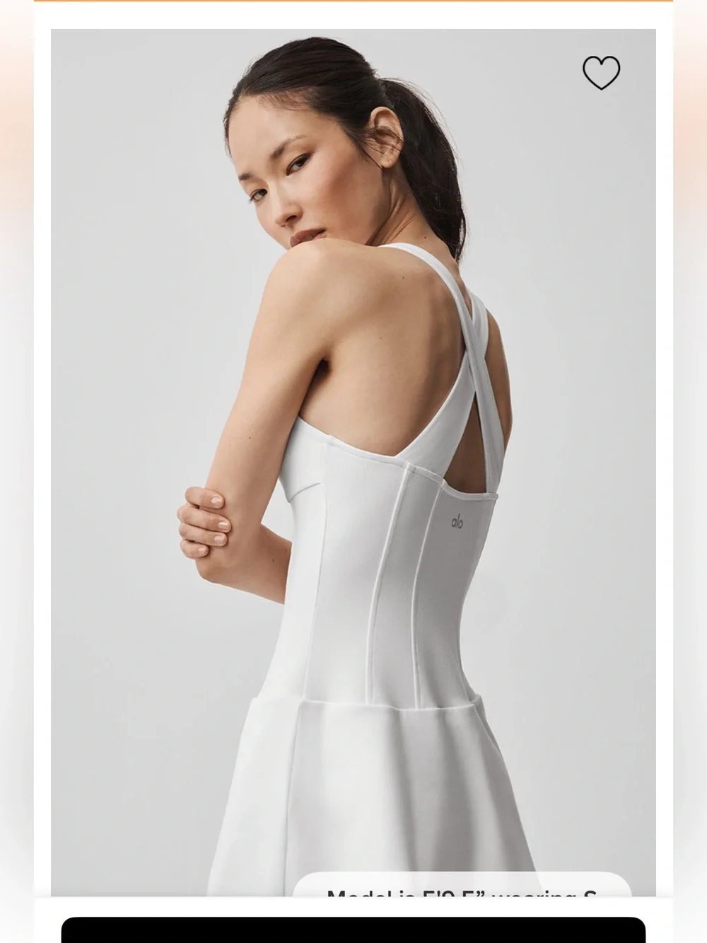 ALO Yoga Airbrush Corset Tennis Dress in White